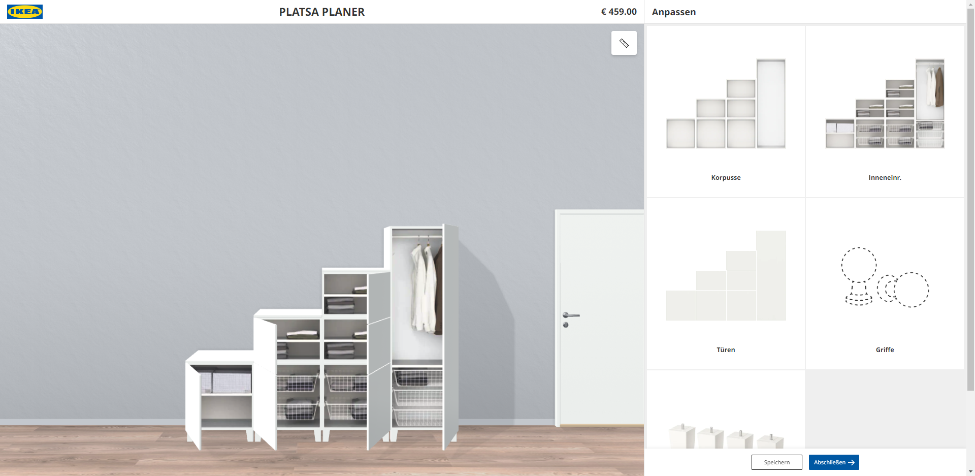 Ikea Platsa-Planer Türanschlagseite ändern? (Möbel, Einrichtung, Schrank)