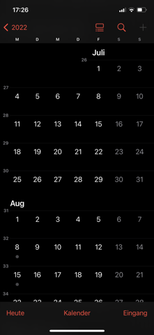Im Apple-Kalender das Eintragen von Terminen nicht möglich?