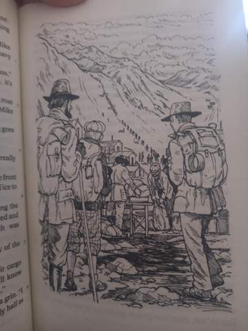 Im Buch ,,In the Klondike Trail"auf der Seite 35 kann jemand bitte denn Bild beschreiben was man dort sieht und erklärt auf English?