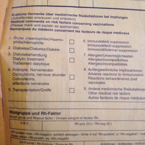 Im Impfpass Die Blutgruppe Gesundheit Blut Impfung Im Impfpass Die Blutgruppe Gesundheit Blut Impfung