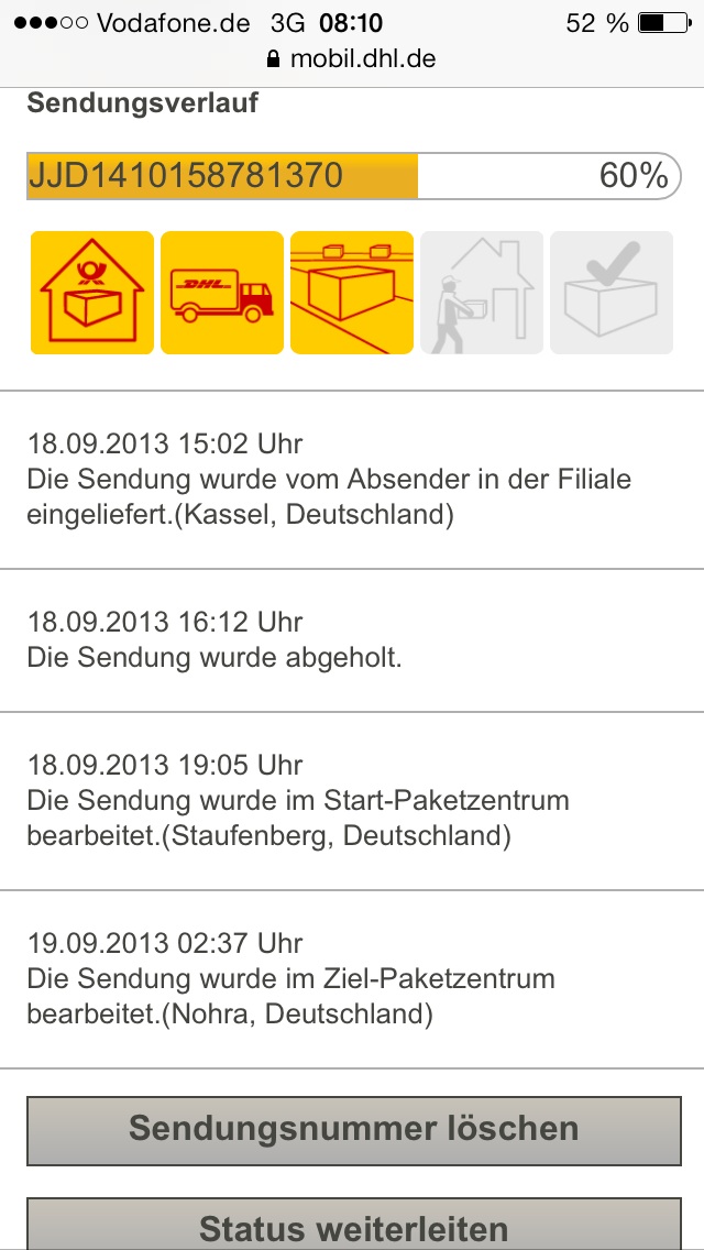 Im ZielPaketzentrum bearbeitet, nach welchen Kriterien? (DHL, Lieferung)