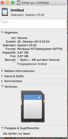 Imac Kann Keine Bilder Auf Die Sd Karte Verschieben Computer Pc Apple