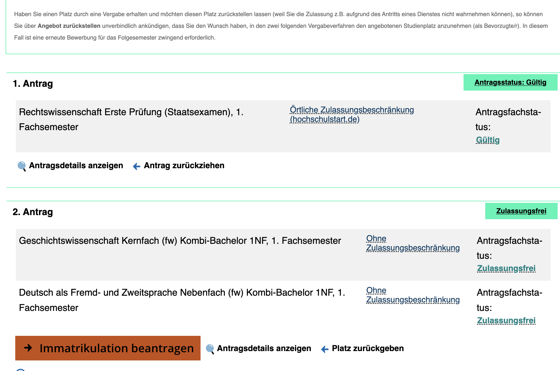 Wie Kann Man Einbürgerung Beantragen Immatrikulation beantragen oder kann ich eventuell noch warten