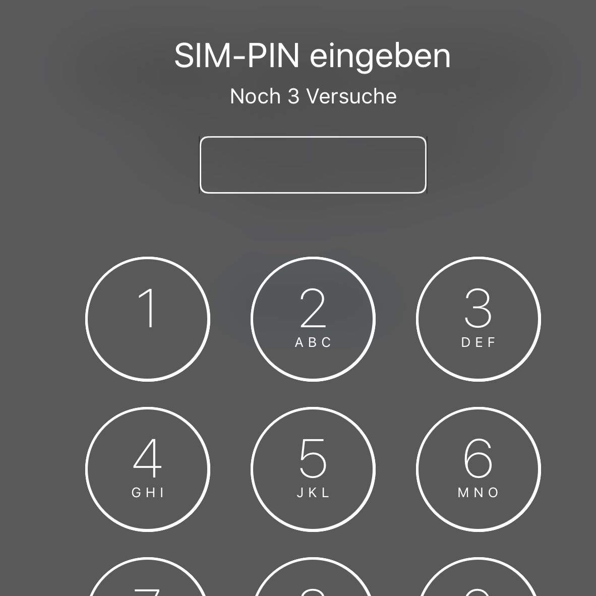 Immer wenn ich mein handy anschalte muss ich einen code eingeben da meine simcard gesperrt ist ...