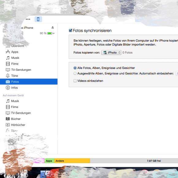 Importierte Bilder vom PC auf dem IPhone löschen? (Video, iTunes, synchronisieren)