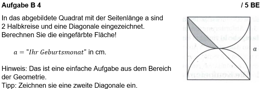 Wie Berechnet Man Die Seitenlänge Eines Quadrats In das abgebildete Quadrat mit der Seitenlänge a=1 cm sind 2 Halbkreise