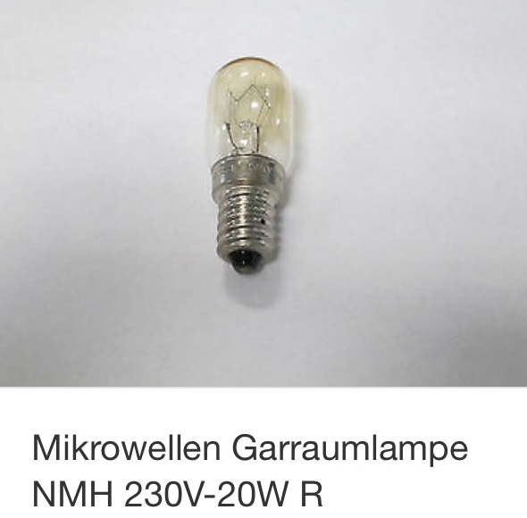 In Meiner Mikrowelle Ist Lampe Kaputt 230V 20W R In Meiner Mikrowelle Ist Lampe Kaputt 230V 20W R