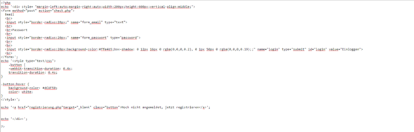 das ist der code - (PHP, Button, stylen)