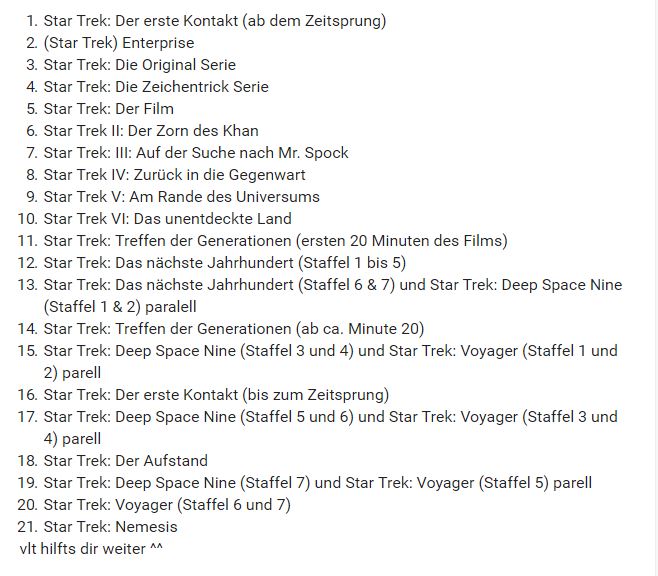In Welcher Reihenfolge Sollte Man Die Star Trek Filme Und Serien Gucken In welcher reihenfolge sollte man die star trek filme und serien gucken