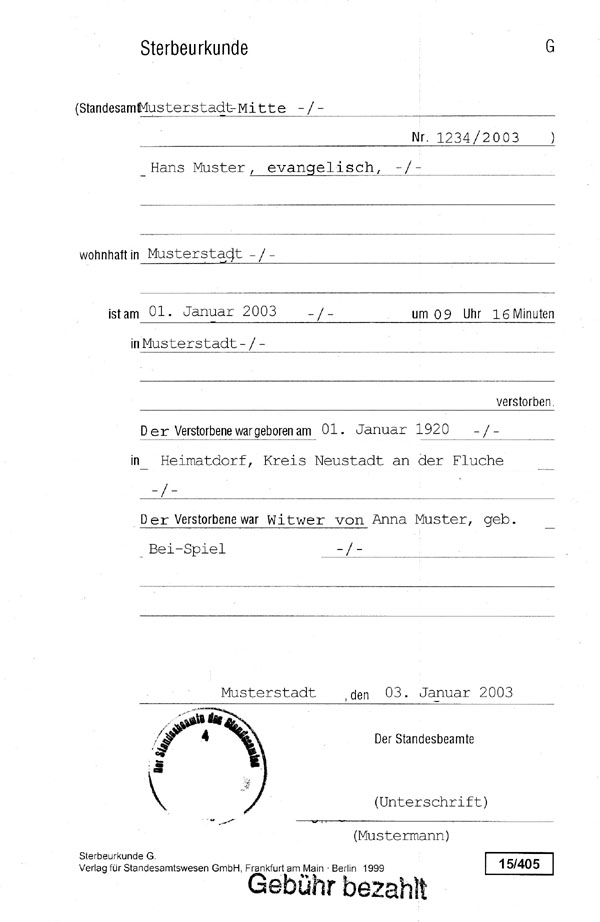 In wie viele tage brauchen, um eine todeserkl\u00e4rung machen In wie viele tage brauchen, um eine todeserkl\u00e4rung machen