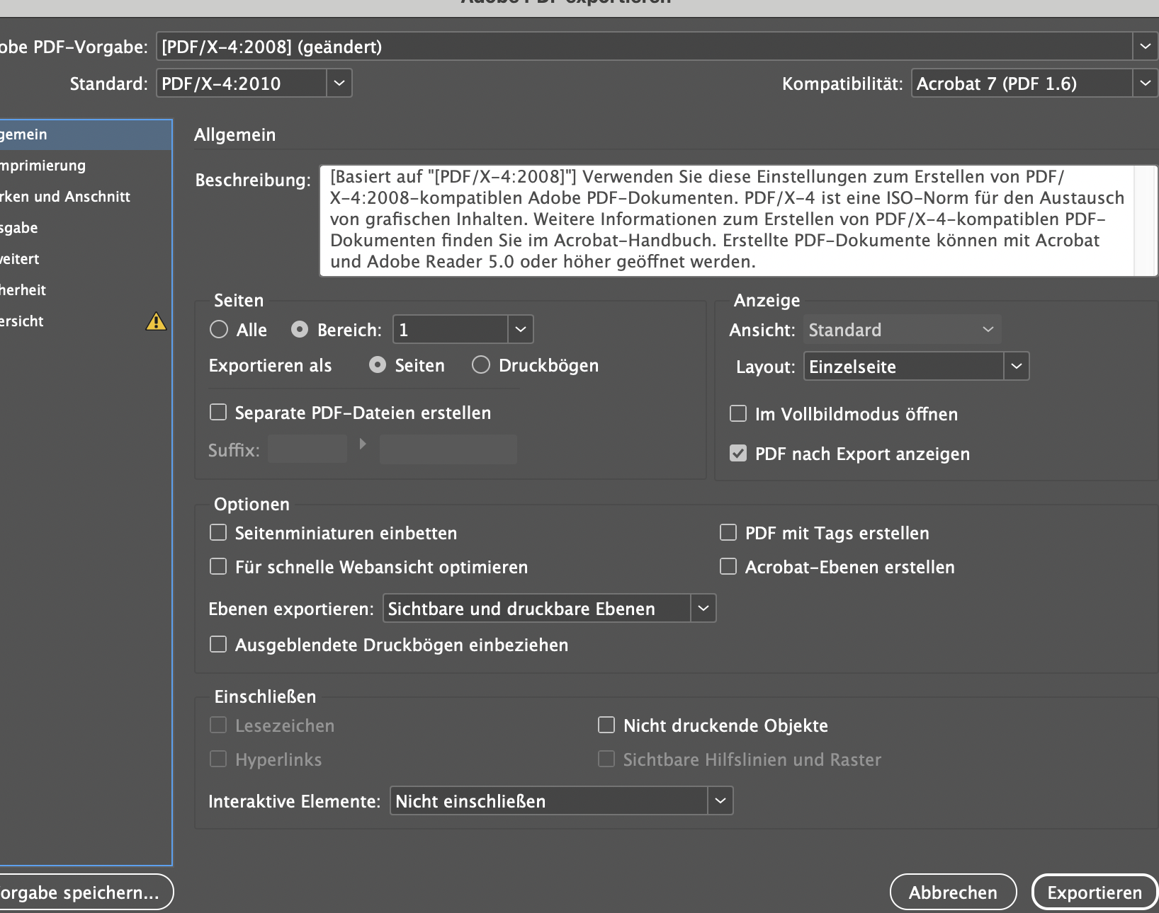 InDesign Anschnitt Export mehrere Seiten hat Rand? (Grafik, Datei, Adobe)