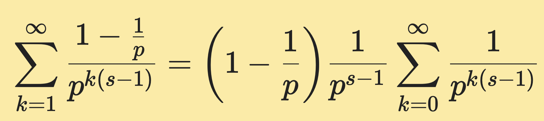 Indexshift für geo. Reihe? (Mathematik, Informatik)