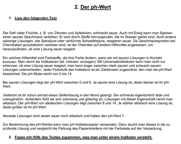 Indikatoren Erklaren Chemie Schule Erklarung Zusammenfassung