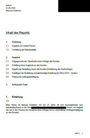 Report 2  - (Prüfung, Sommer, Abschlussprüfung)