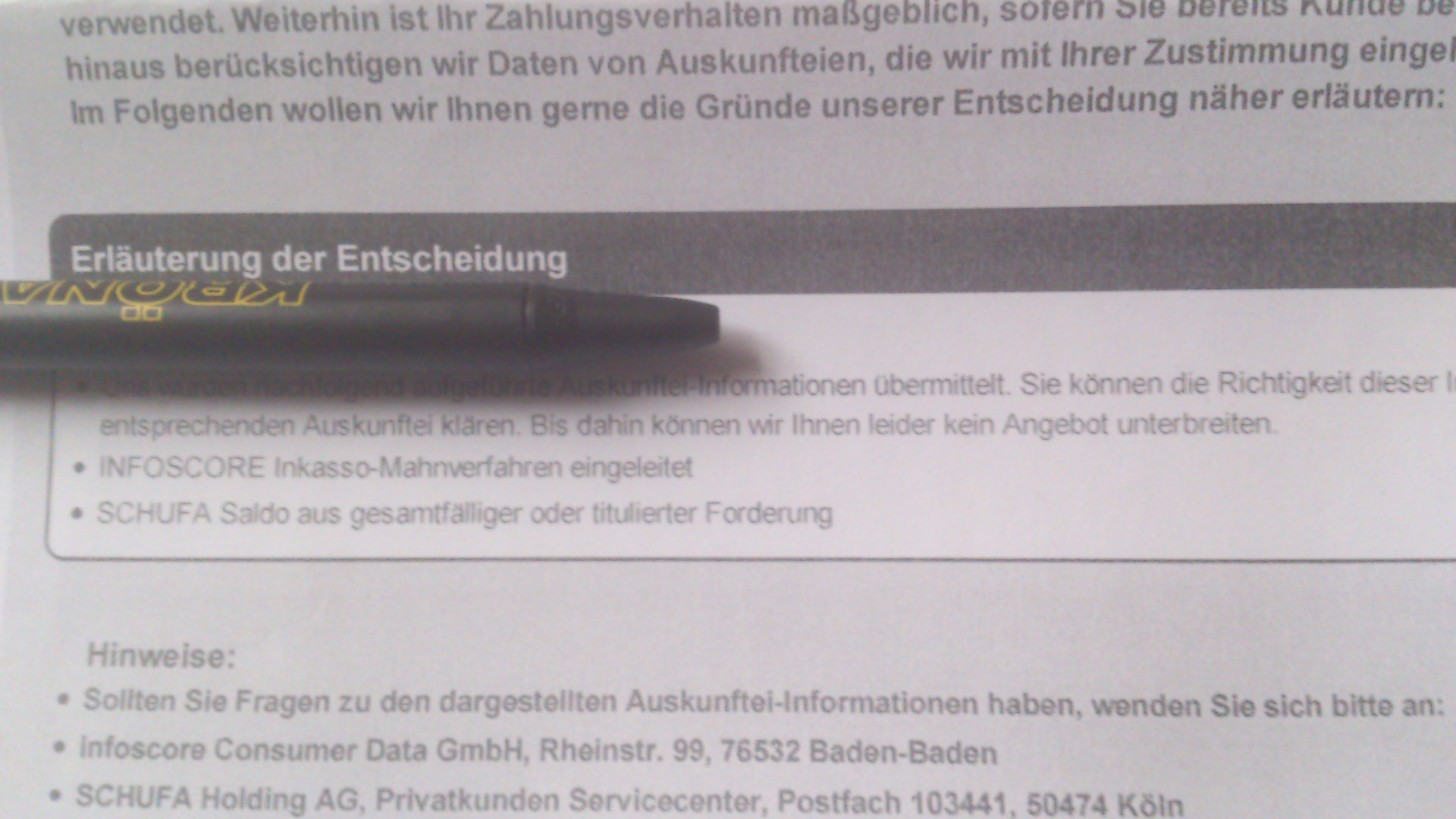 Infoscore Und Schufaabfrage Beantragung Loschung Kredit Schufa