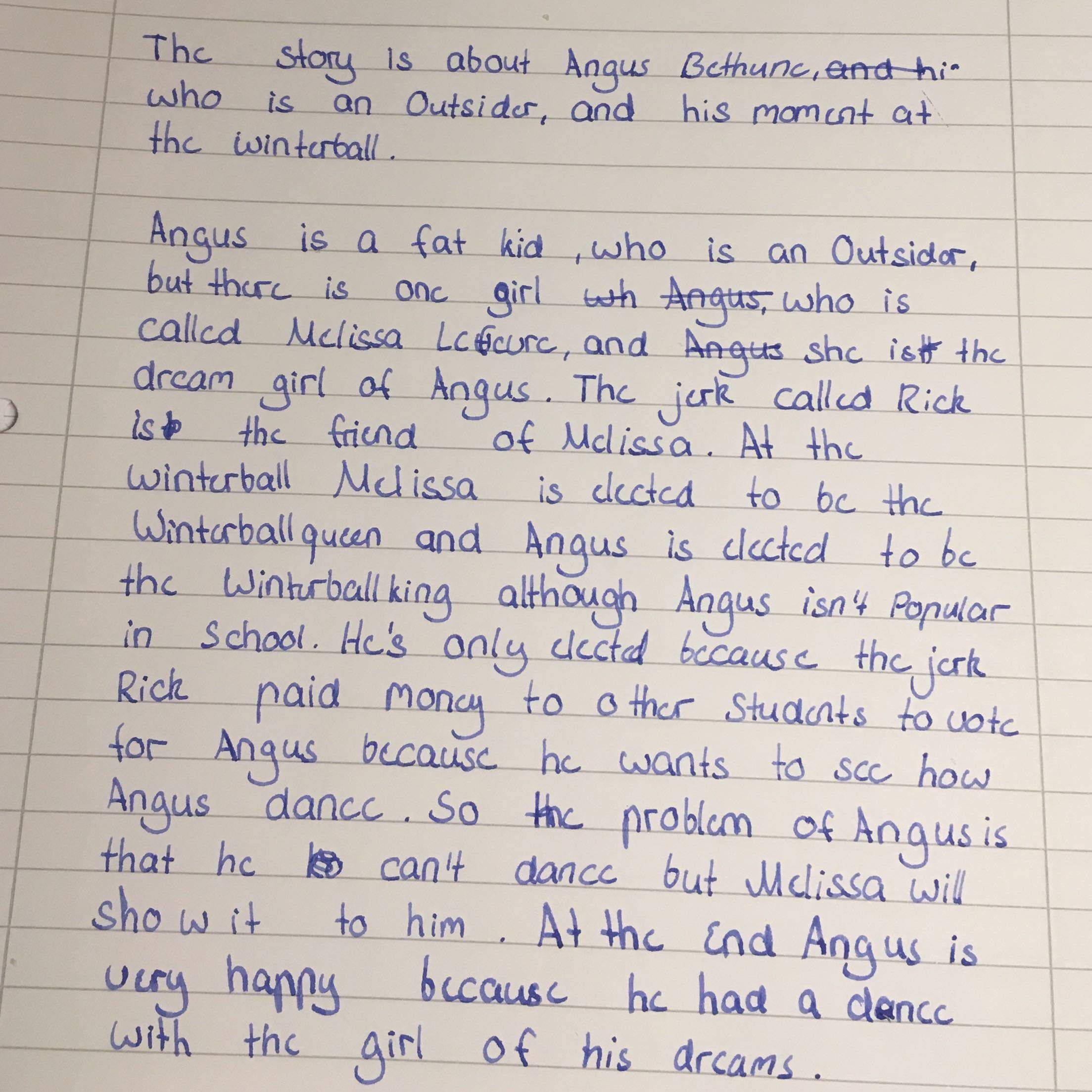 Inhaltsangabe auf englisch brauche hilfe? (Schule, Arbeit, summary)