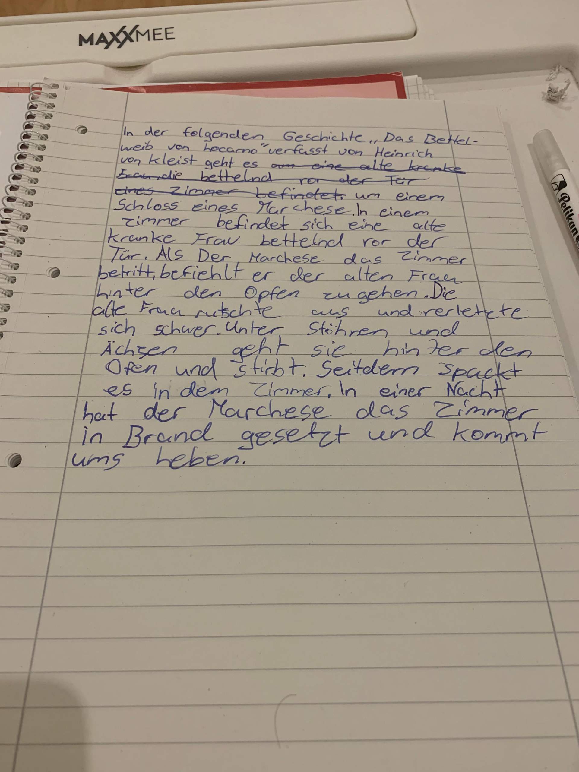 Inhaltsangabe Das bettelweib von locarno? (Deutsch)