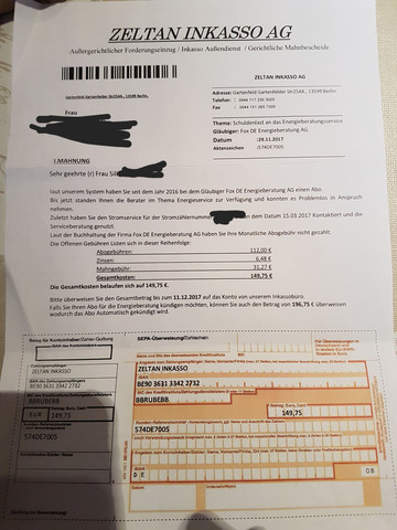 Mahnung schreiben Mahnung schreiben