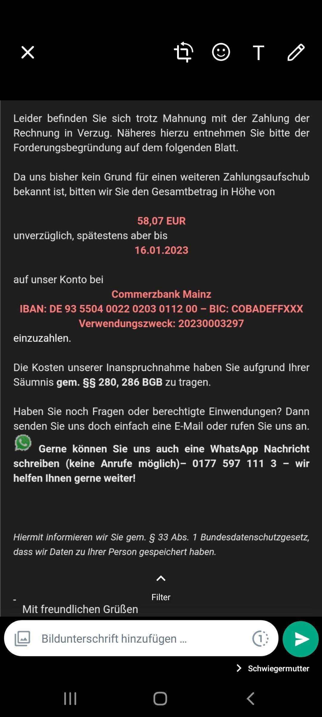 Inkasso per Mail? (Bestellung, Betrug, Rechnung)