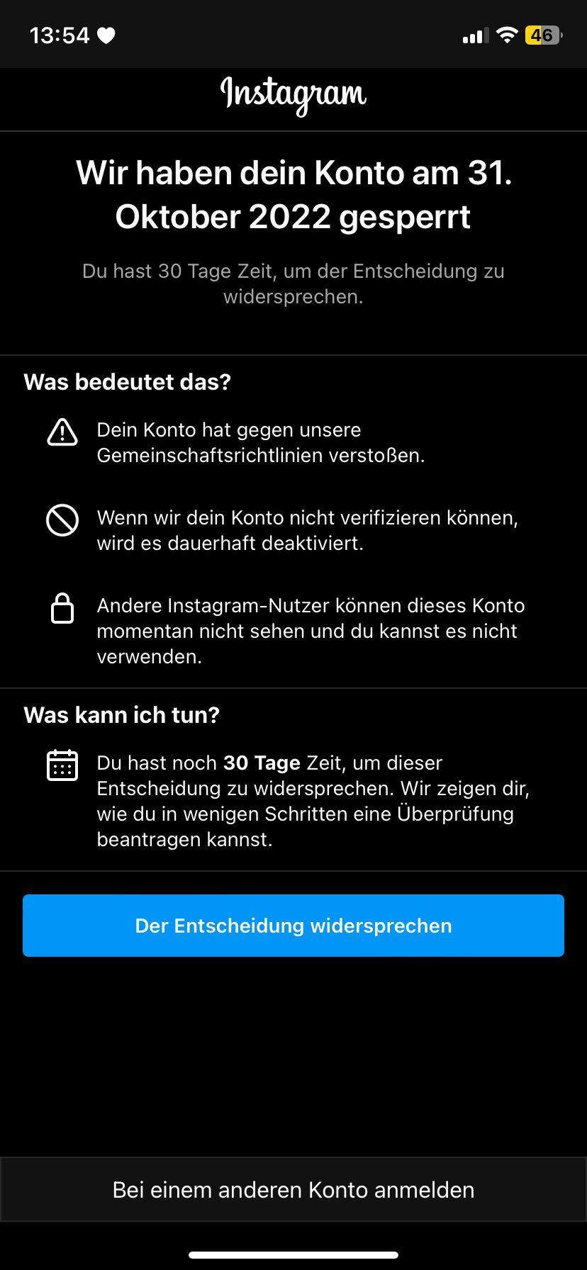 Dein Konto Wurde Nicht Für Instagram Shopping Zugelassen Insta Account gelöscht? (Instagram)
