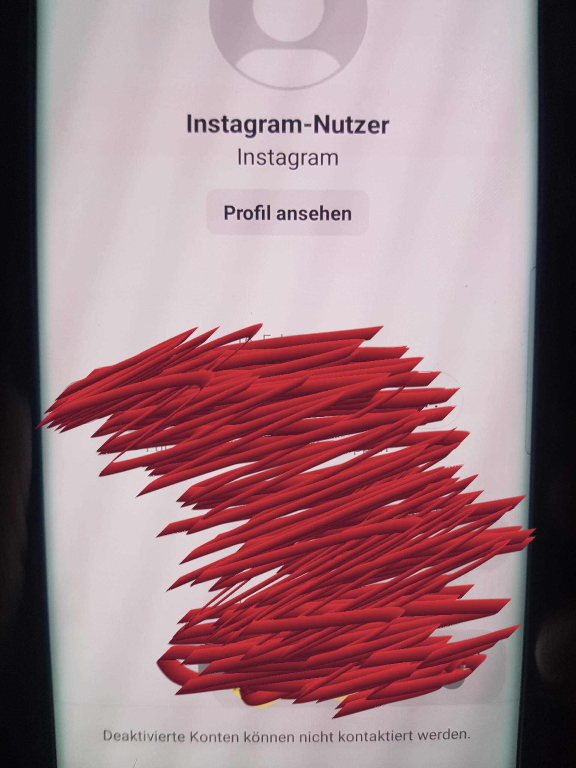 Insta gelösch oder blockiert von insta oder deaktiviert?