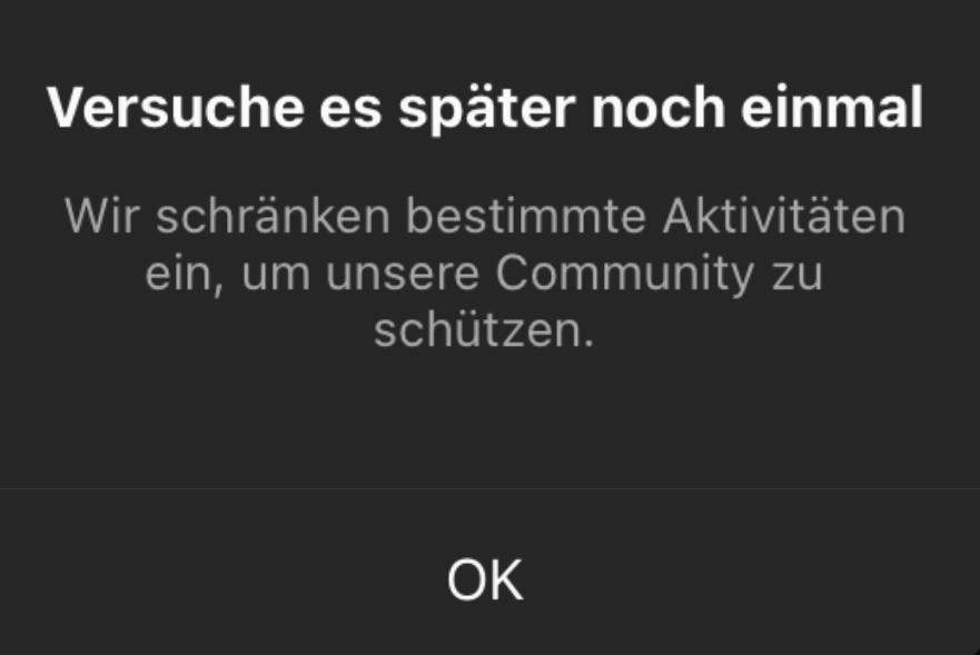 Instagram Versuche Es Später Noch Einmal Wir Schränken Instagram? (Instagram Story)