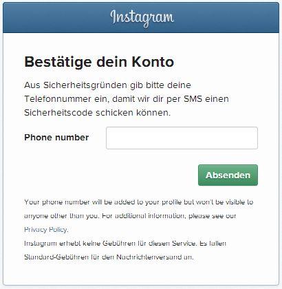 Instagram Account Telefonnummer Internet Loschen