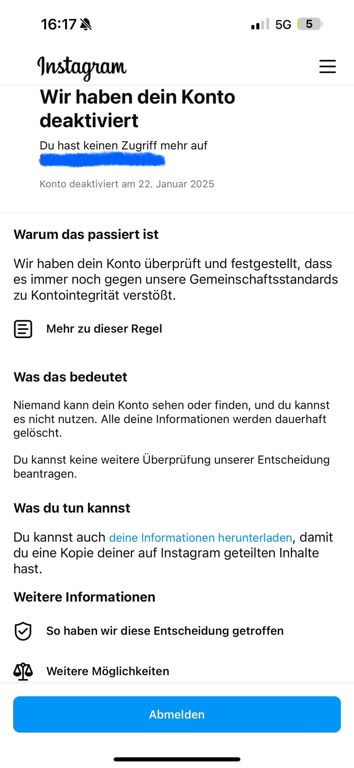 Instagram Account wurde gesperrt Hilfeee? (App, Facebook, Konto)