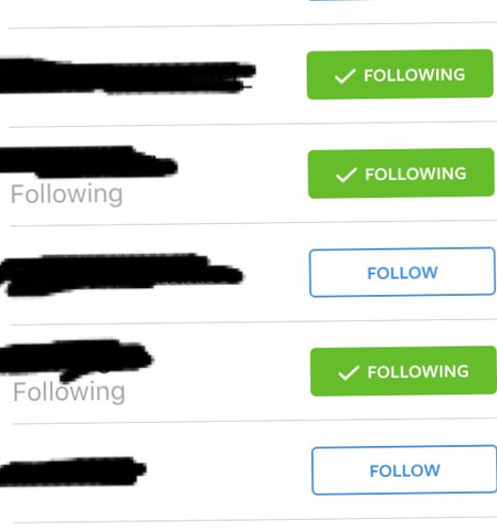Das Following zeichen - (Instagram, Followerliste)