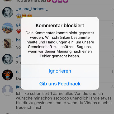 Instagram Kommentar Sperre Seit Fast 4 en