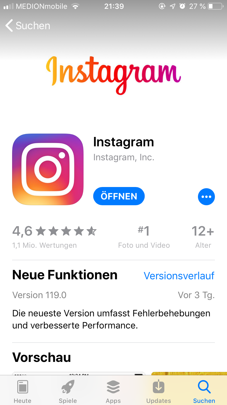 Instagram lässt sich nicht löschen? (iPhone 6, Apps löschen)