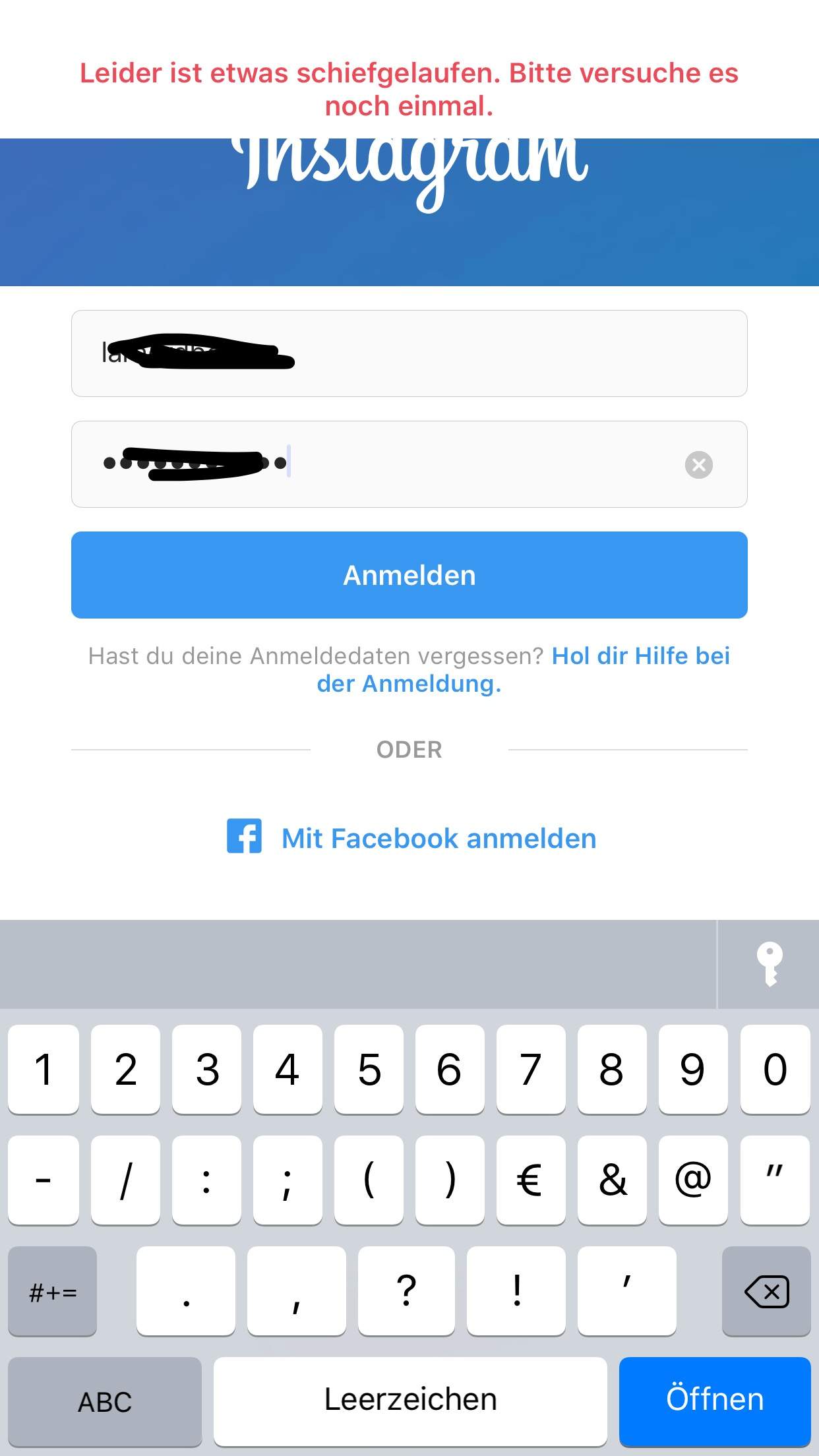 Instagram Login funktioniert nicht mehr + Fehlermeldung? Technik, Technologie)