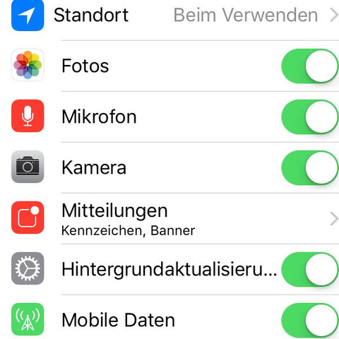 Einstellungen wie ich ich sie schon immer habe - (Handy, iPhone, Foto)