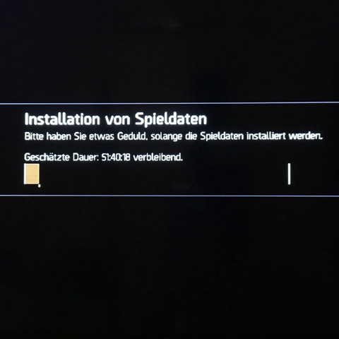 Installieren der Spieldaten Dauer? (PlayStation 4, Installation)