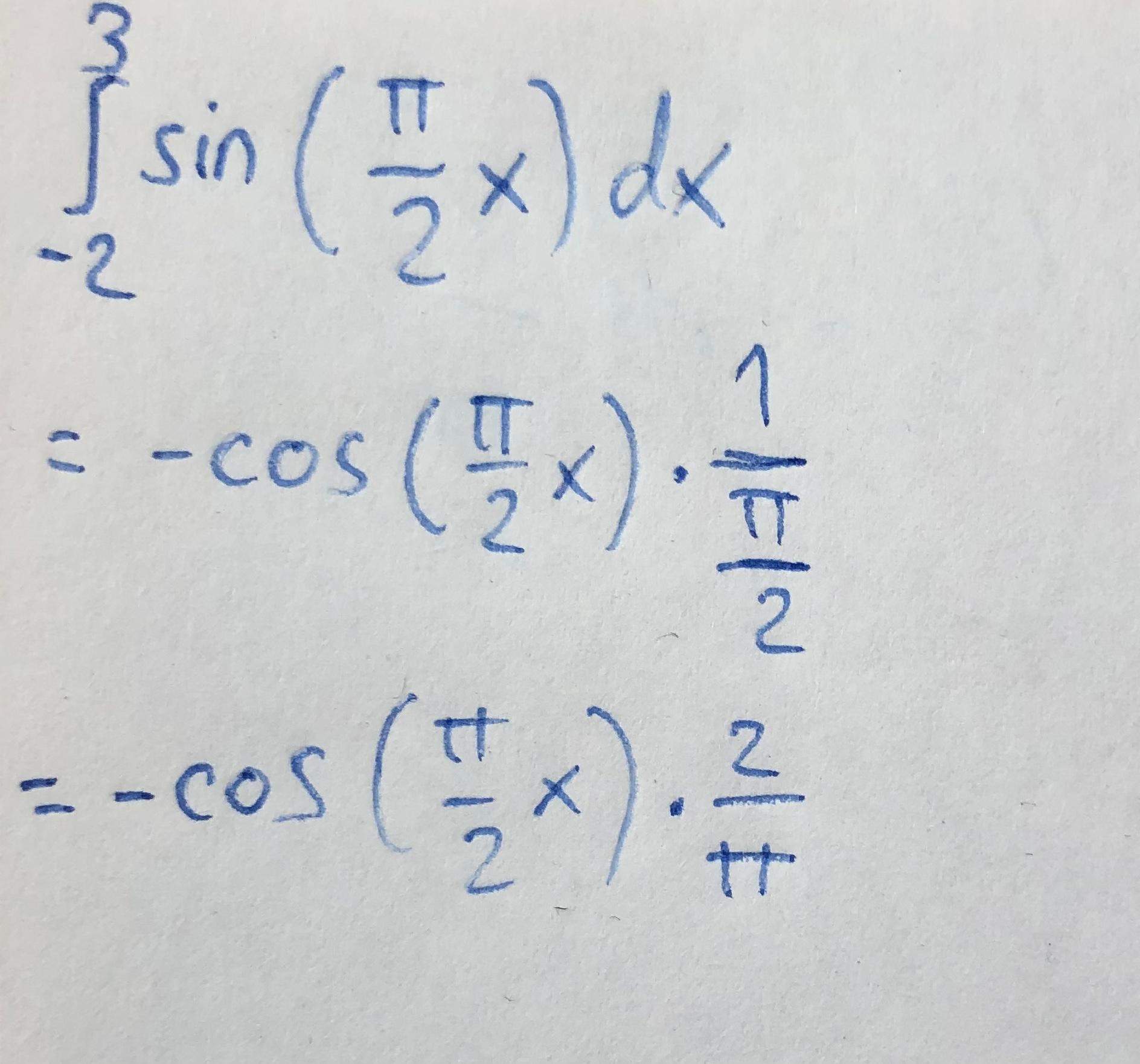 Integral mit Pi, was mache ich falsch? (Mathematik)