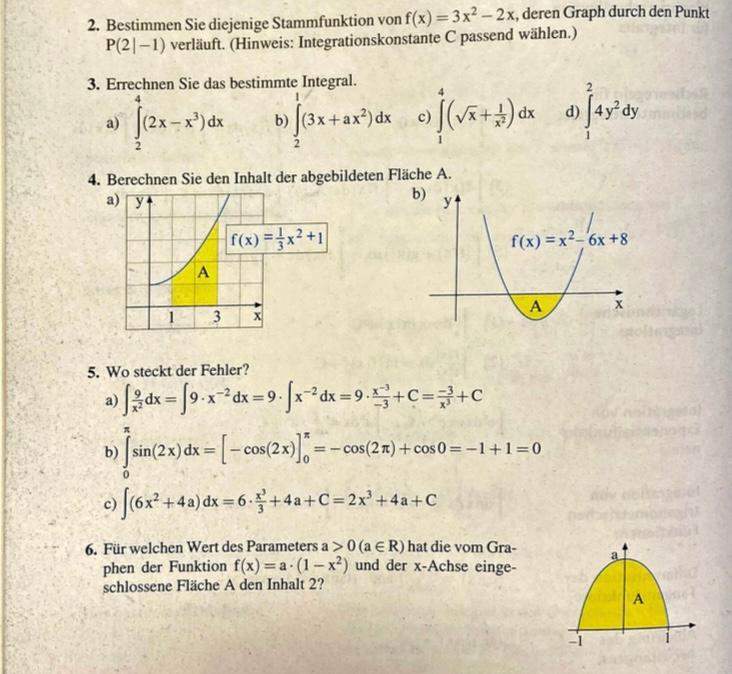 Integralrechnung? (Mathematik, rechnen, Funktion)