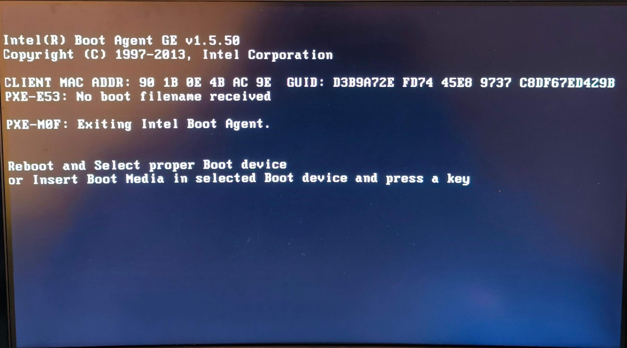 Intel Boot Agent GE v1.5.50 bootet nicht? (Windows, Microsoft, BIOS)