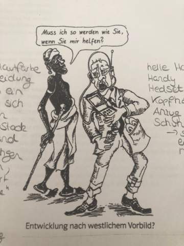 Interpretation Einer Karikatur Erdkunde Schule Entwicklungslaender Industrielander
