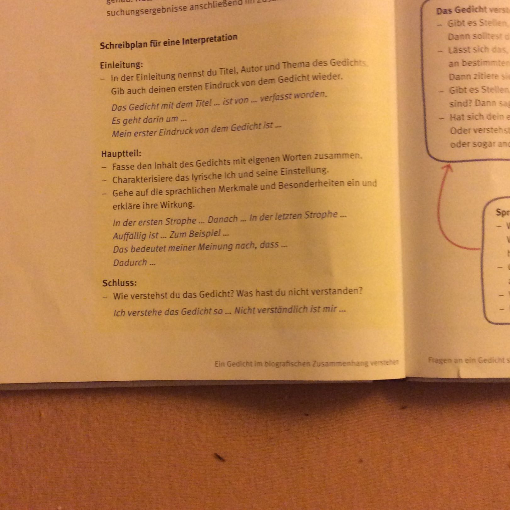 Interpretation Schreiben