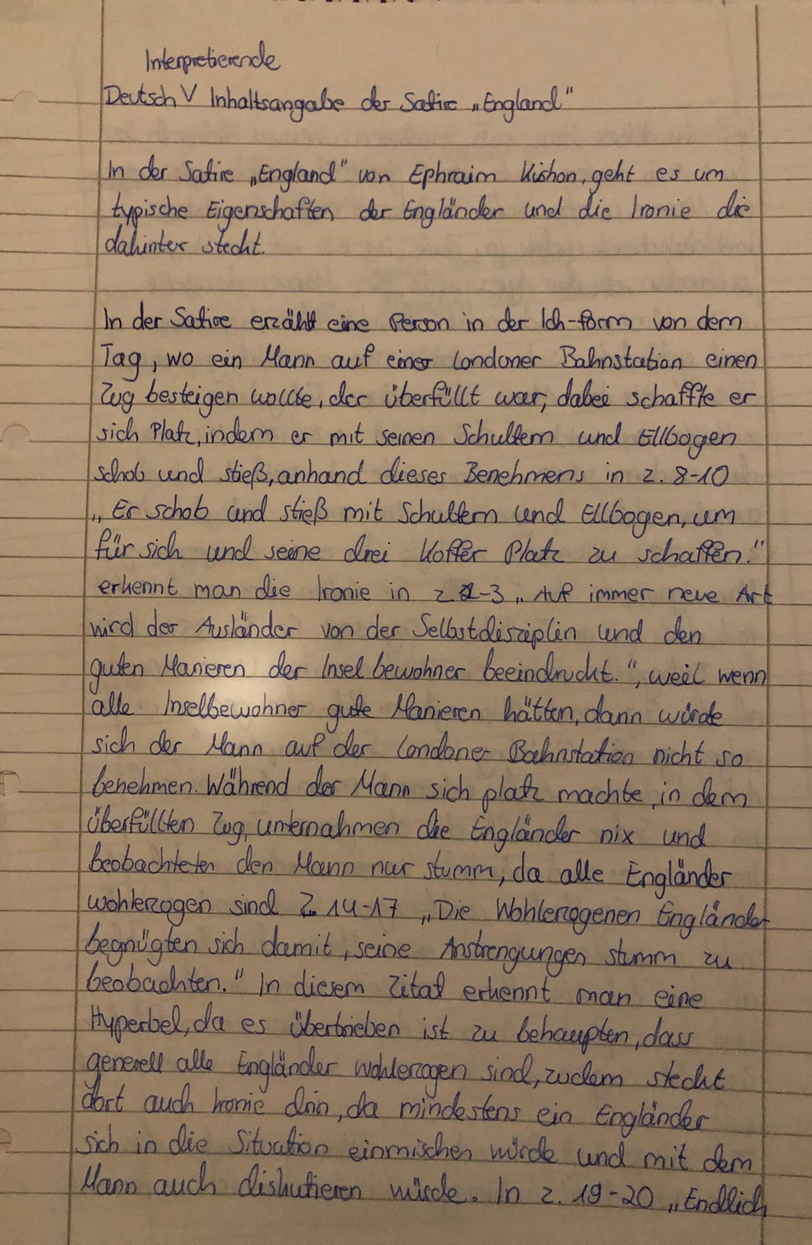 Satire Analyse Klasse 10 Beispiel Interpretierende Inhaltsangabe einer Satire? (Computer, Schule, Deutsch)