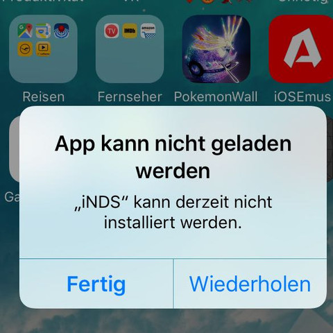 Apps können nicht geladen werden Apps können nicht geladen werden