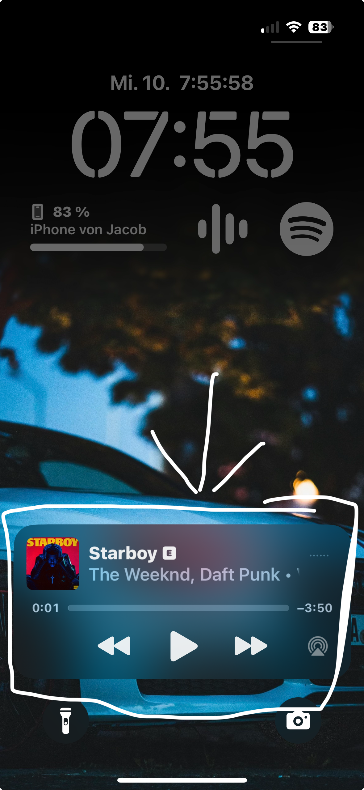 iOS Lock Screen Now Playing? (iPhone, Spotify)