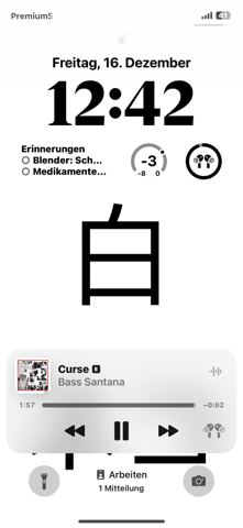 iOS Musikanzeige durchsichtig?