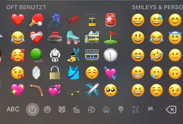 iOs „Oft benutzt“ Emojis ändern sich ständig?
