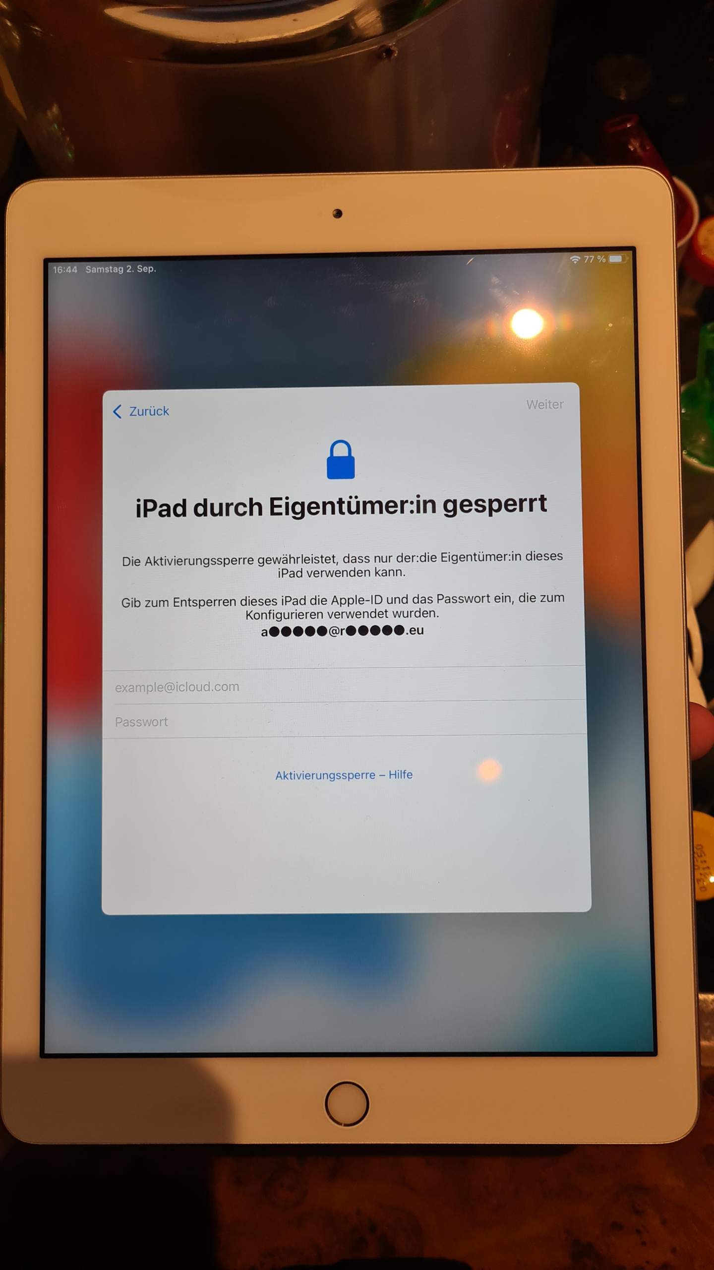 Ipad gesperrt vom Eigentümer? (Apple, iPhone, iCloud)