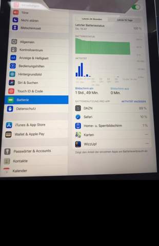 Ipad Verschleiss Anzeigen Lassen Akkulaufzeit
