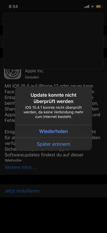 iphone 11 lässt sich nicht updaten?