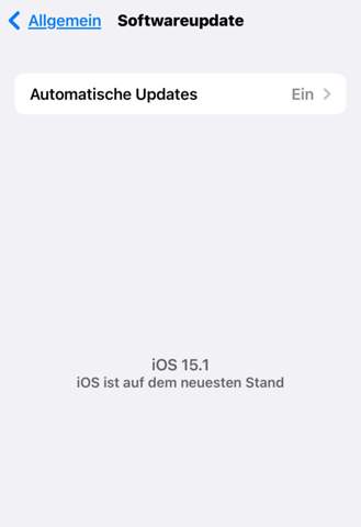 iPhone 12 (iOS 15.2) nicht verfügbar warum?