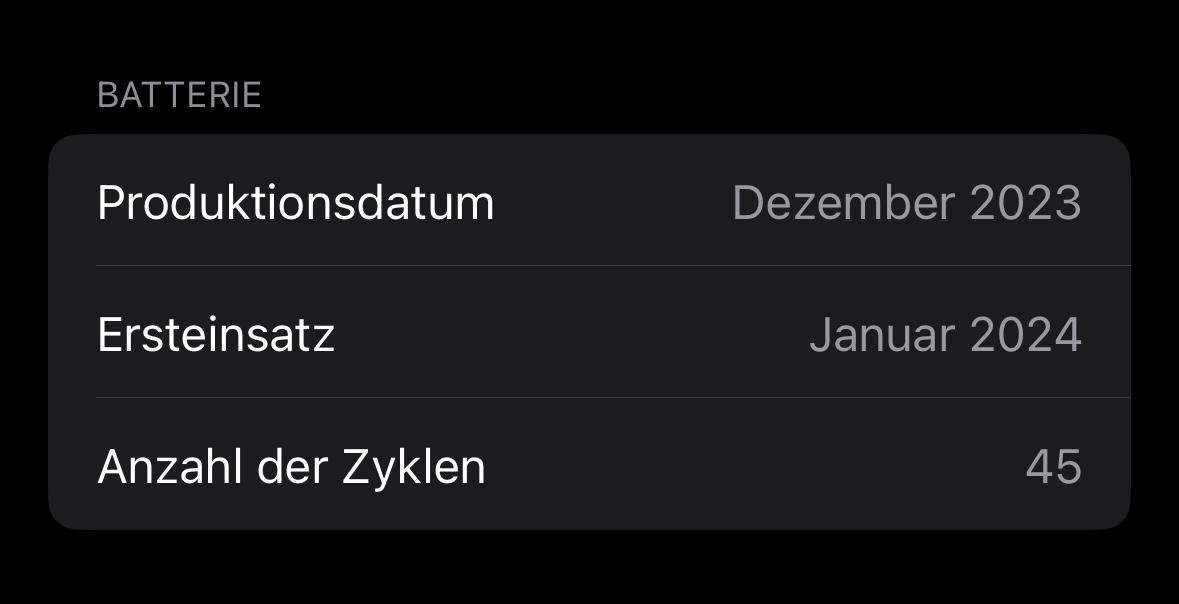 iPhone 15 Pro Akku Ist das normal? (Apple, Kapazität, Ladezyklen)