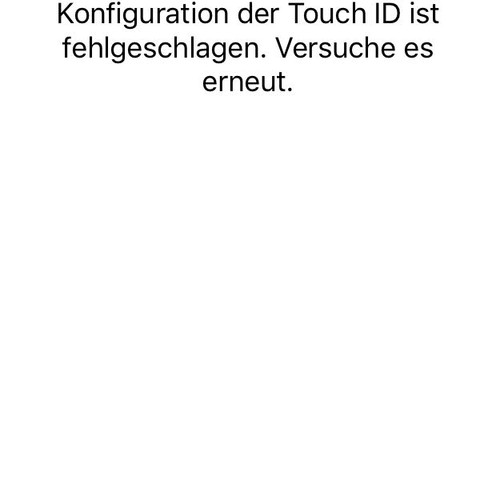 Dass passiert wenn ich Touch ID aktivieren will - (Apple, Elektronik, Touch)